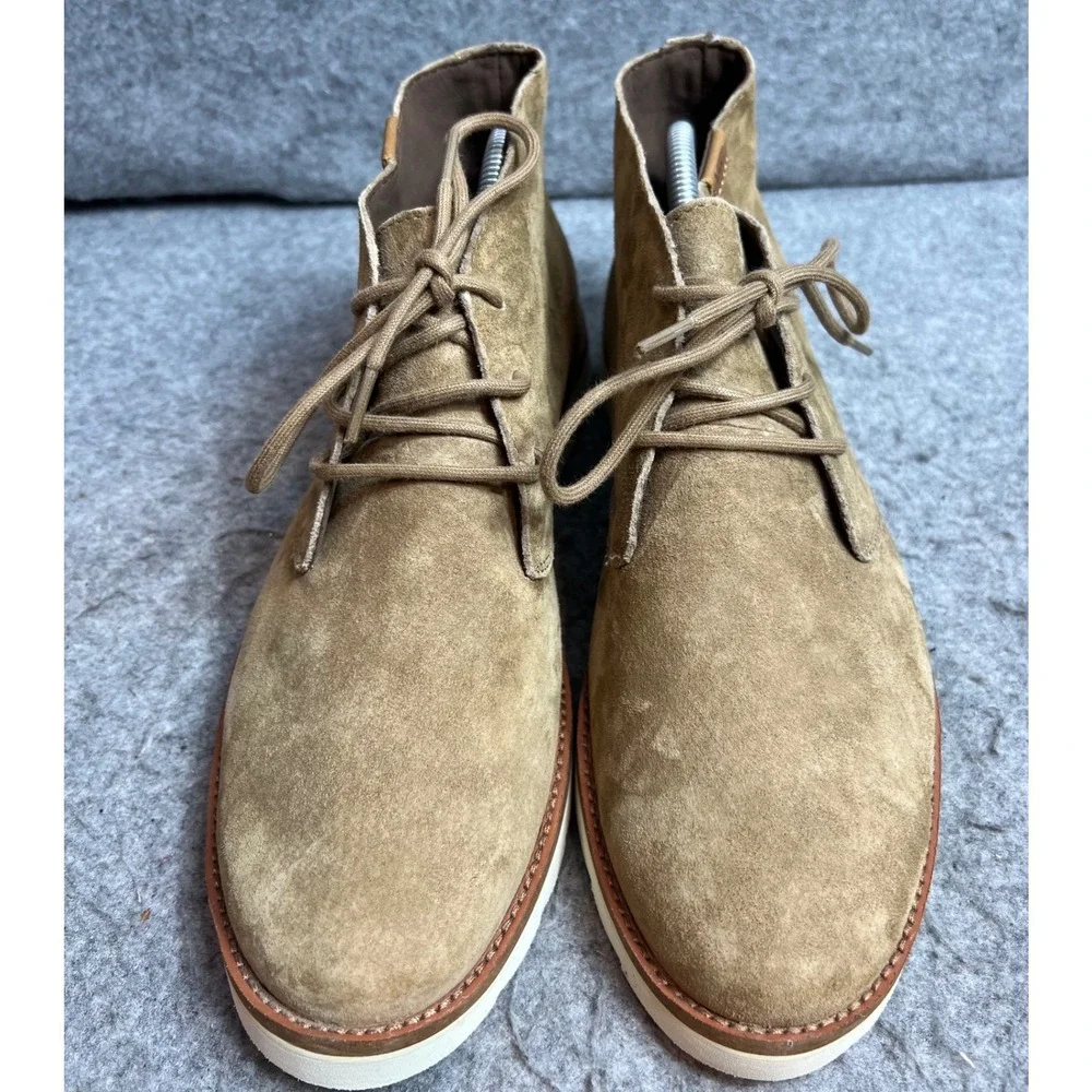 Vans Desert Chukka Tan Suede Mid Top Boots Mens Brown Wedge Sole Size 9.5